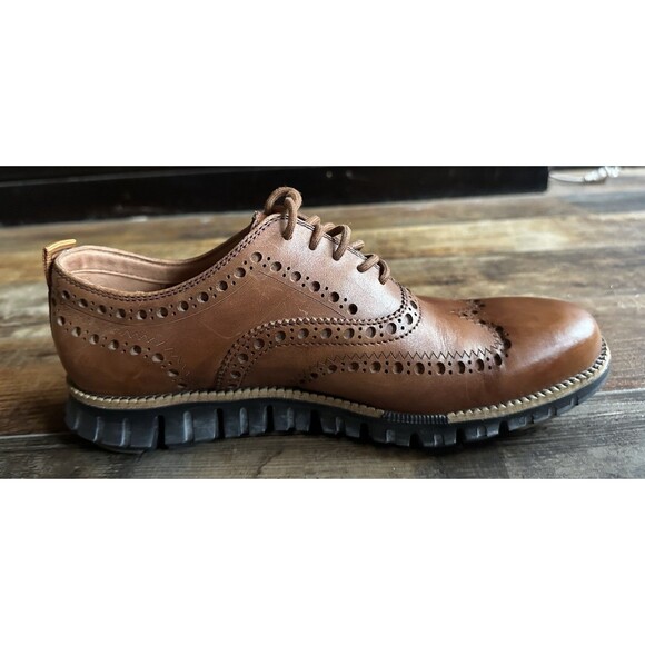 Cole Haan ZeroGrand Men\'s 7M Brown Leather Brogue Wingtip Dress Shoes Casual main image 10